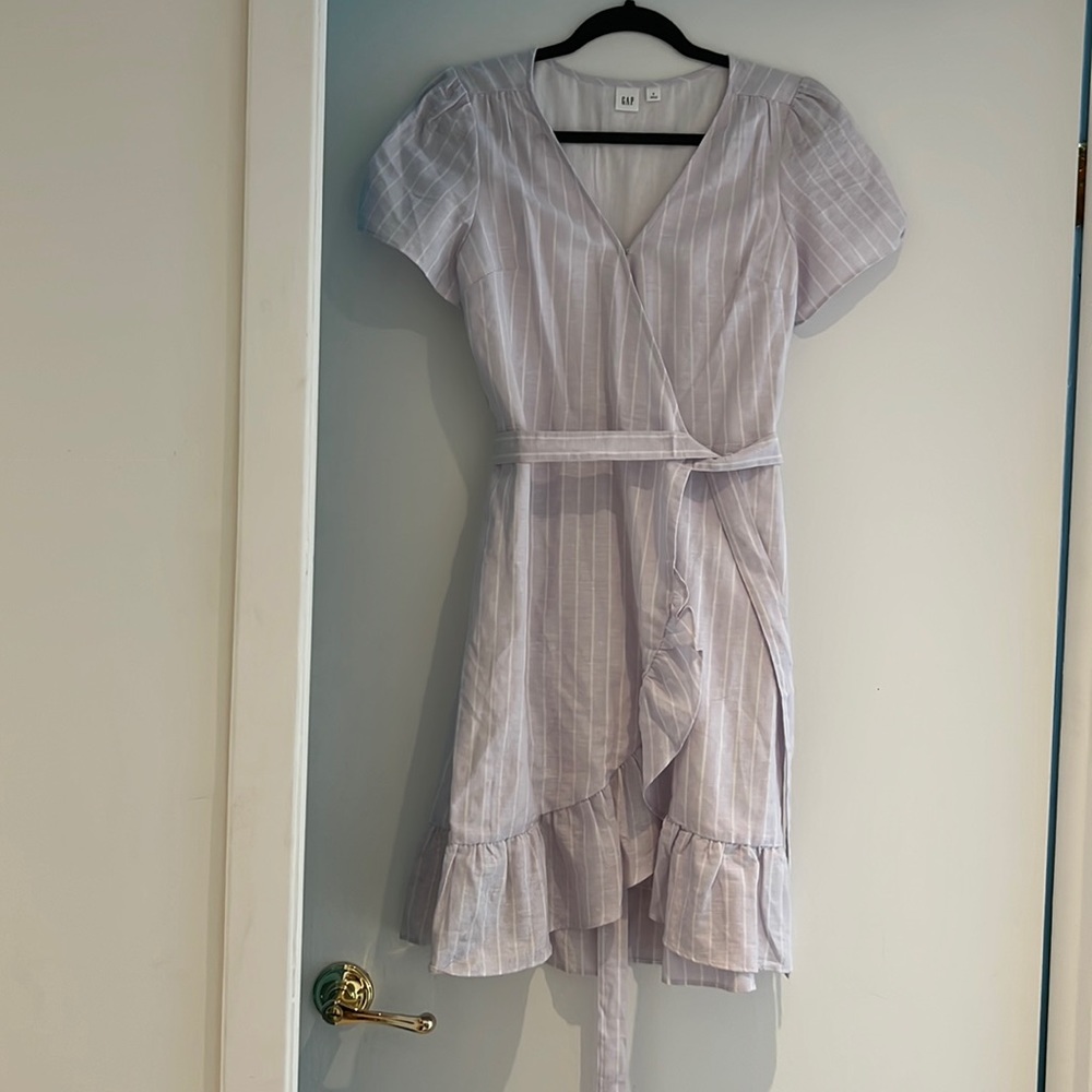 Lien lilac wrap around gap dress